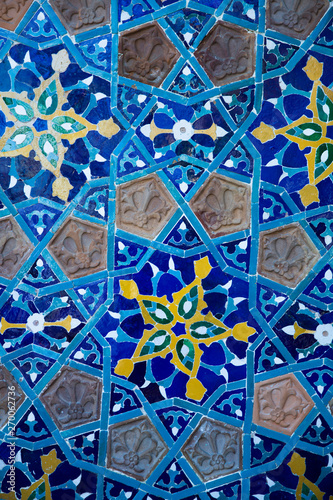 Decorative tiles at facade ...