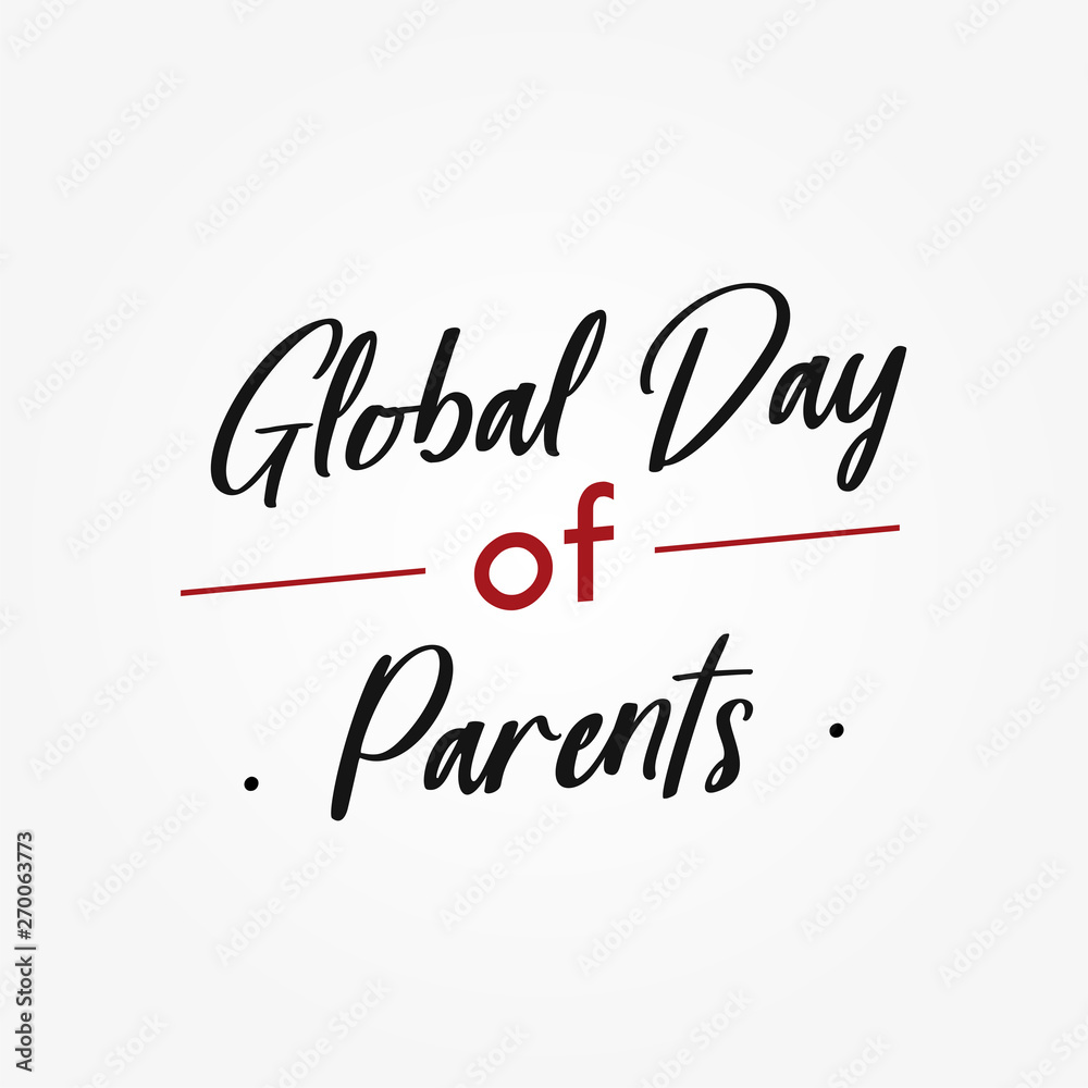 Global Parents Day Vector Greeting Design