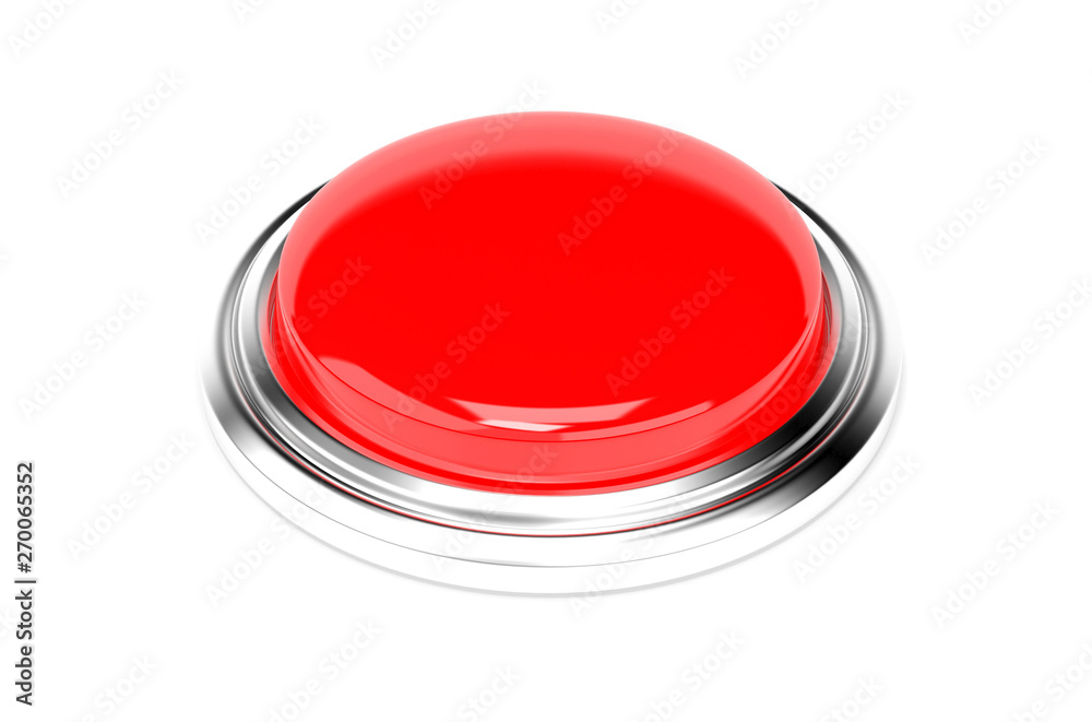 Red push button. Alarm sign. 3d rendering illustration isolated Red push button. Alarm sign. 3d rendering illustration isolated