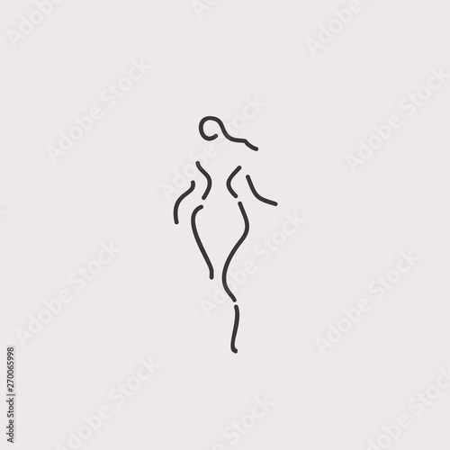 woman shape line illustration vector