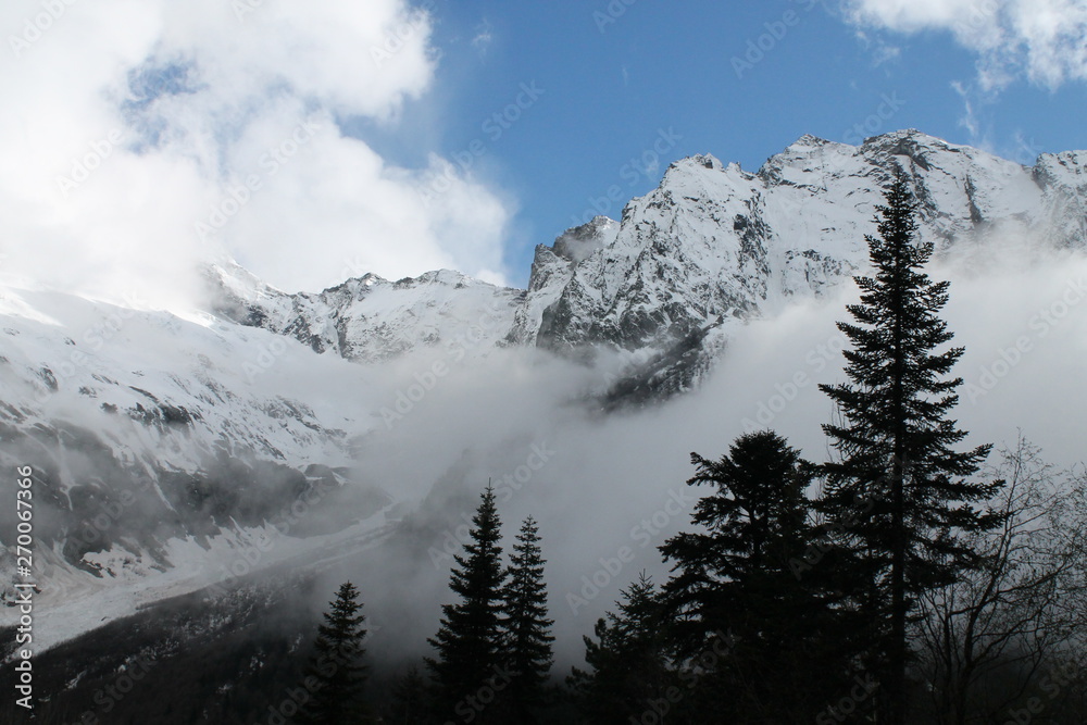 mountains in winter