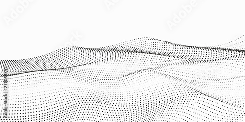 Abstract vector halftone dots. Halftone wave dots background.