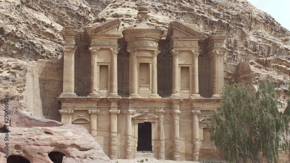 The Monastery, a famous munumental building and important landmark of the ancient city of Petra, Jordan The Monastery, a famous munumental building and important landmark of the ancient city of Petra, Jordan