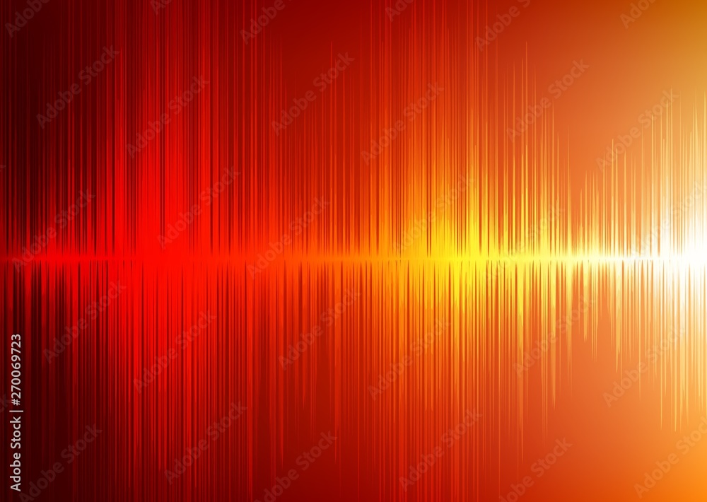 Digital Sound Wave or Earthquake Wave,radio and technology concept; design for music industry; Vector; Illustration.