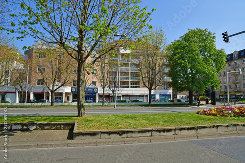 Poissy, France - april 11 2019 : the picturesque city photo