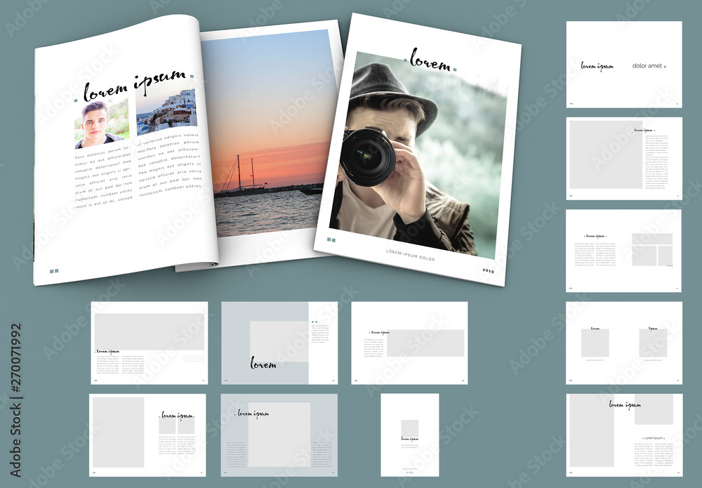 Minimalist Design Magazine Layout Stock Template | Adobe Stock