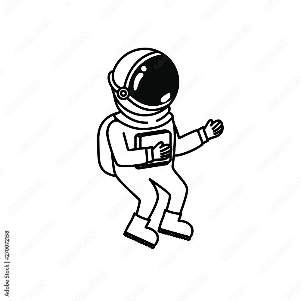 astronaut with spacesuit in white background astronaut with spacesuit in white background