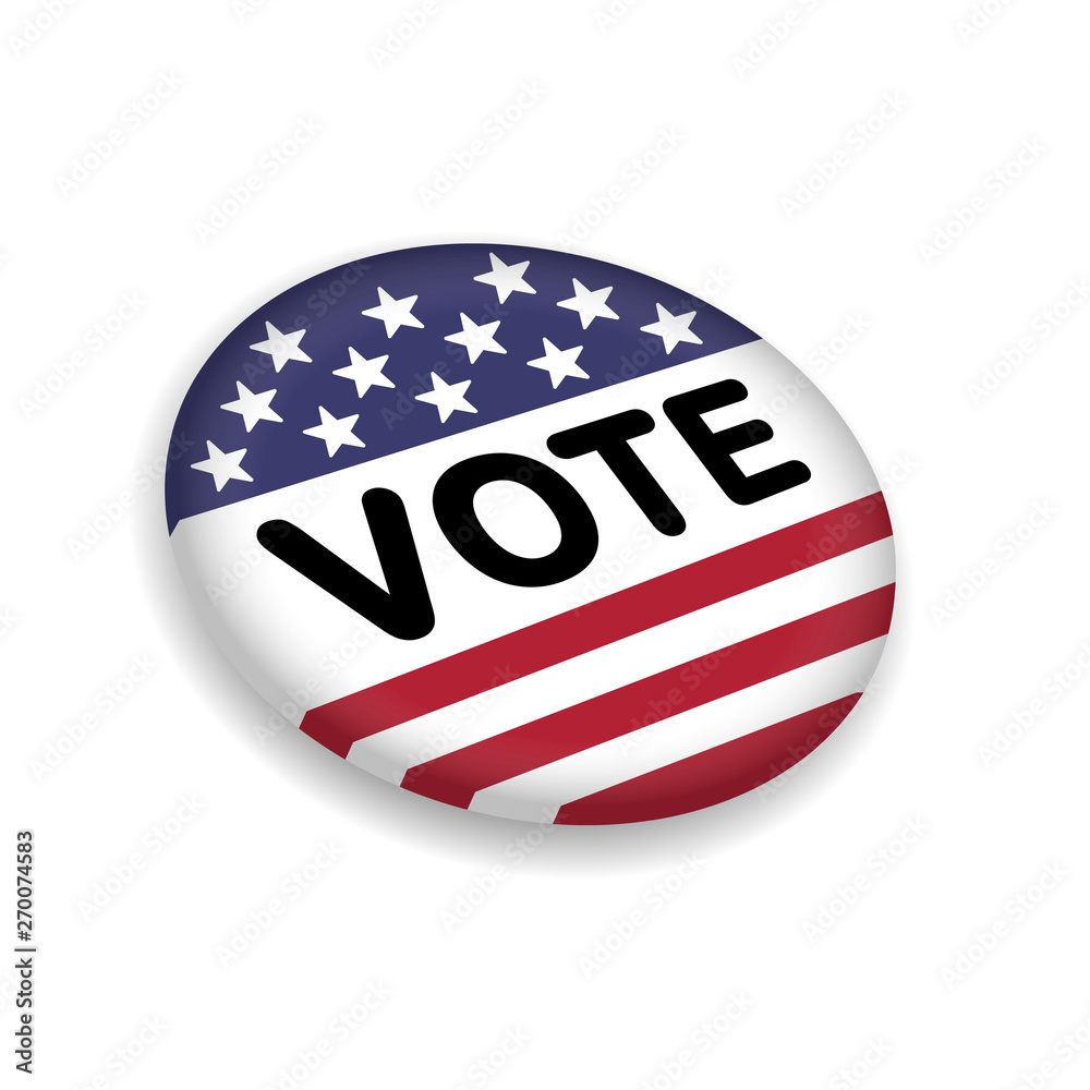 vote on american flag button vote on american flag button