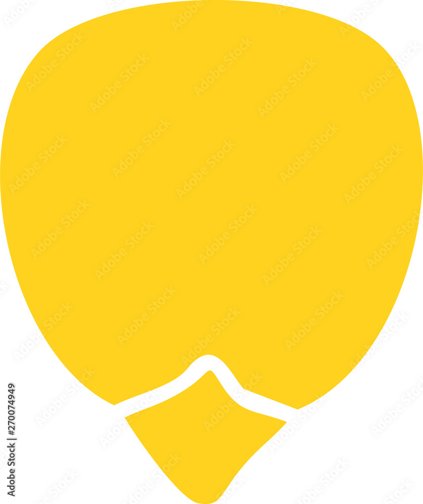 Yellow silhouette of corn grains in flat style Yellow silhouette of corn grains in flat style