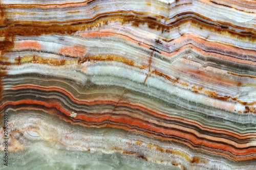 Onyx stone built from beautiful colorful layers