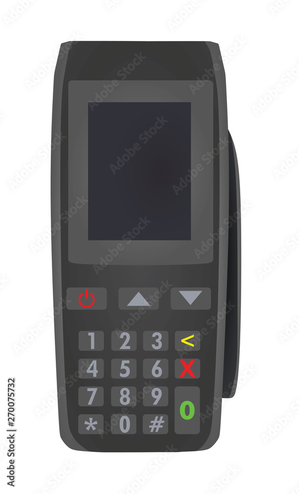 POS credit card terminal. vector illustration POS credit card terminal. vector illustration