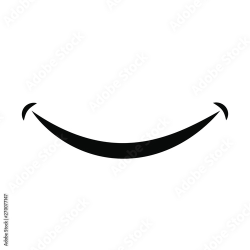 Smile icon vector graphic design symbol or logo.