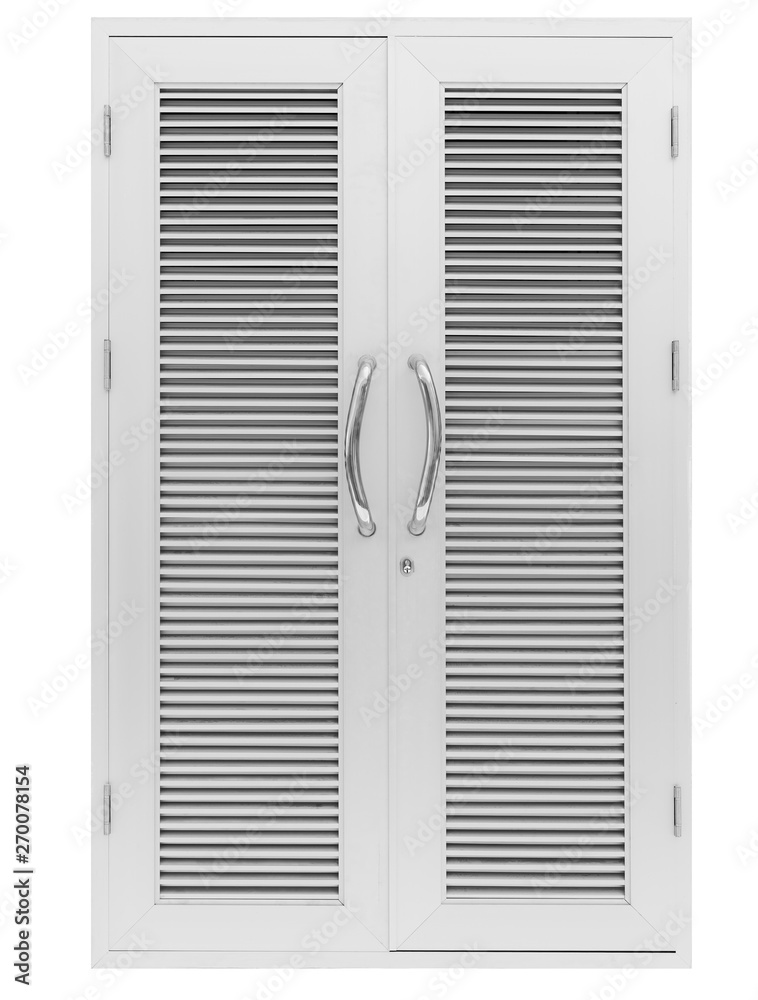 aluminium double door isolated on white background aluminium double door isolated on white background