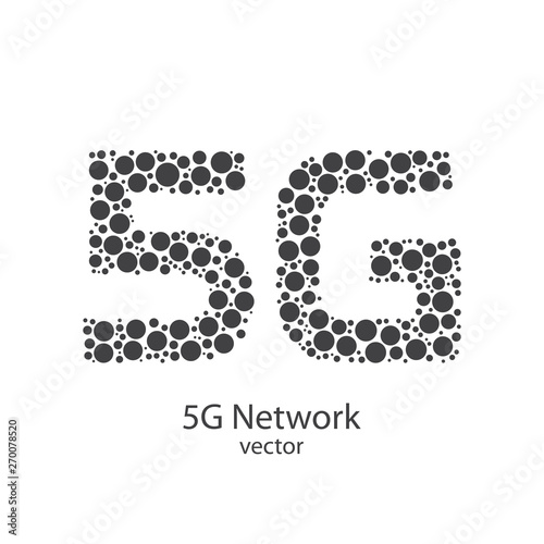 5G  wireless internet wifi .Wireless network - vector .New mobile communication technology .