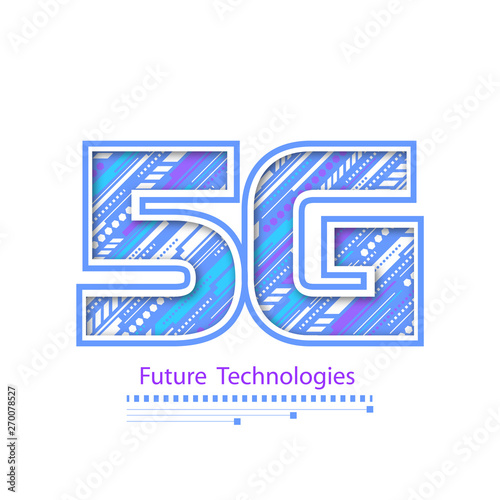5G  wireless internet wifi .Wireless network - vector .New mobile communication technology .