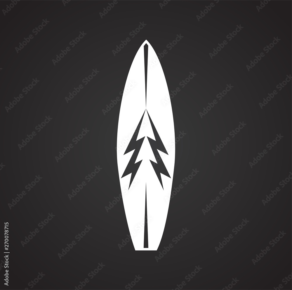 Surfboard icons on background for graphic and web design. Simple vector sign. Internet concept symbol for website button or mobile app.