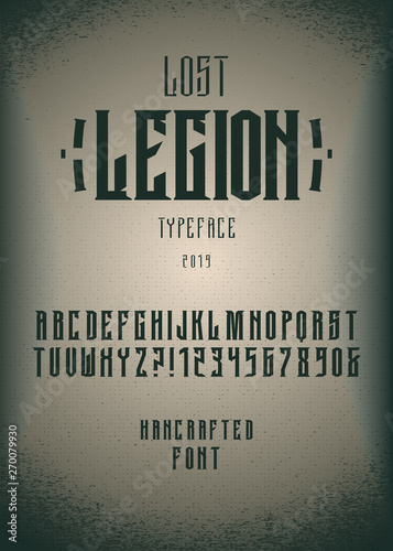 Original handcrafted alphabet.