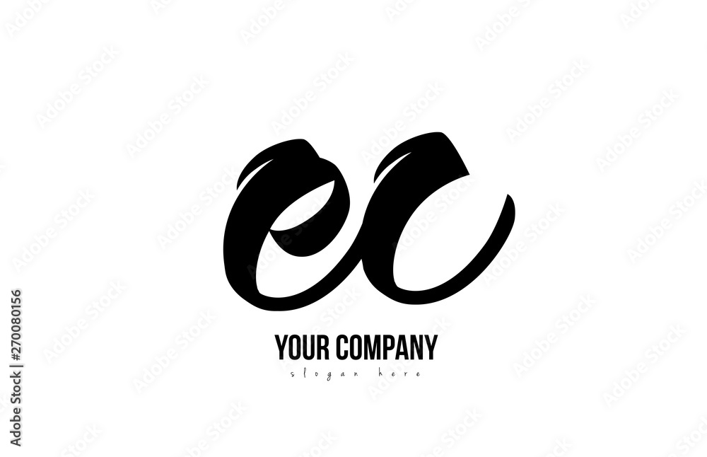 black and white ec e c alphabet letter combination logo icon design black and white ec e c alphabet letter combination logo icon design