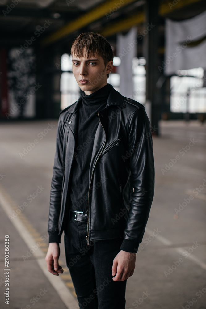 portrait of young man in the city portrait of young man in the city