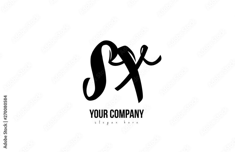 black and white sx s x alphabet letter combination logo icon design black and white sx s x alphabet letter combination logo icon design