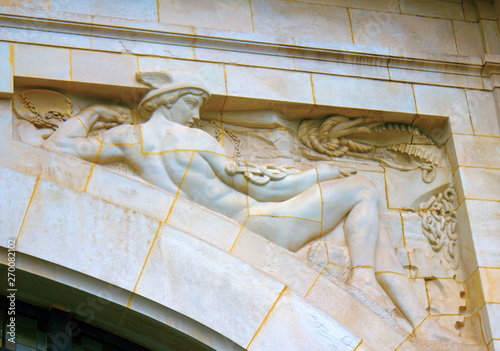 medallions on the buildings for decoration, masverk photo