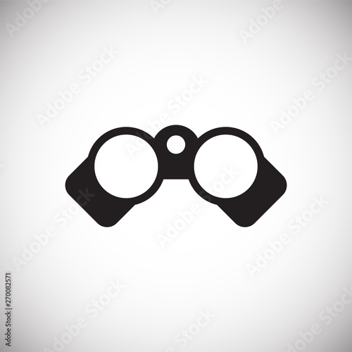 Binocular icon on background for graphic and web design. Simple vector sign. Internet concept symbol for website button or mobile app. photo