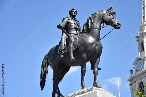 King George IV  1762-1830  statue on Trafalgar Square  London  England. George the Fourth was King of England  Scotland and Ireland