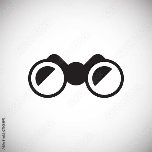 Binocular icon on background for graphic and web design. Simple vector sign. Internet concept symbol for website button or mobile app. photo