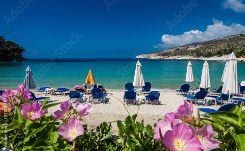 Fototapeta Naklejka Na Ścianę i Meble -  Amazing bay with beach Aliki, Thassos islands, Greece