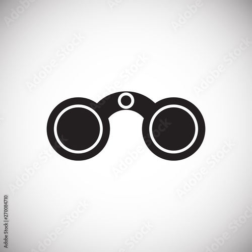 Binocular icon on background for graphic and web design. Simple vector sign. Internet concept symbol for website button or mobile app.