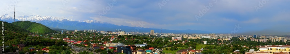 Panoramic view of Almaty city