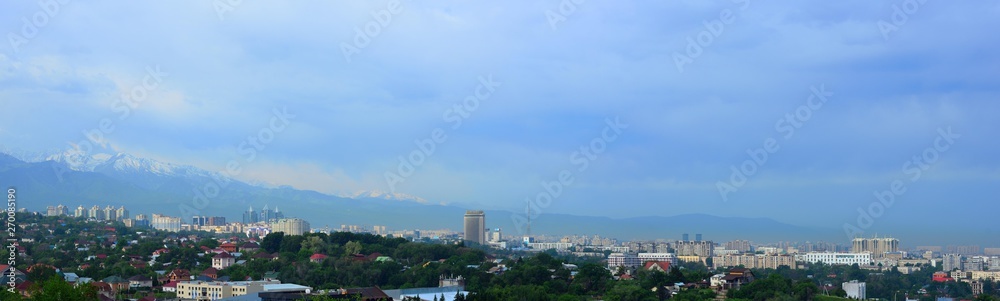 Panoramic view of Almaty city