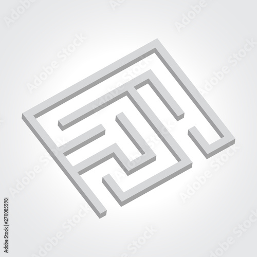Black labyrinth. Vector illustration. Business concept. eps 10