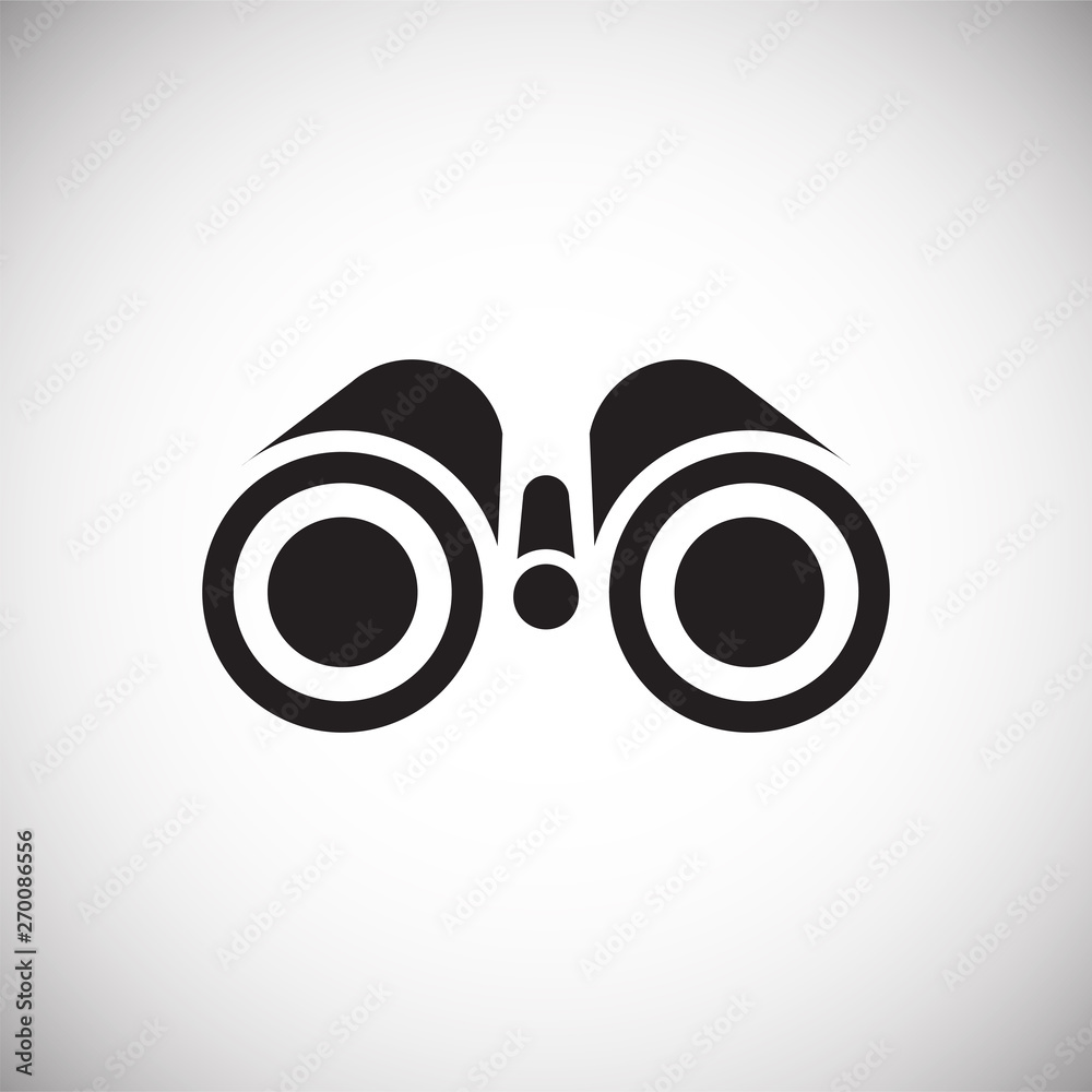 Binocular icon on background for graphic and web design. Simple vector sign. Internet concept symbol for website button or mobile app.