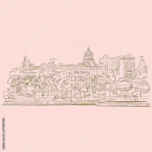 Skyline of Havana, Cuba