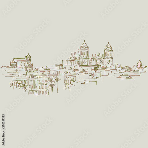 Symbol of historic Skyline drawing