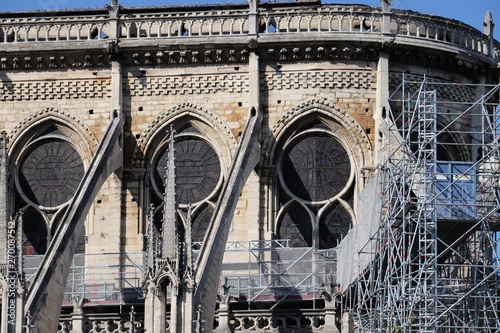 Paris cathedrale Notre Dame apres incendie photo