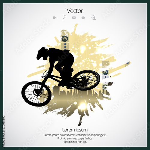 Sport illustration of bmx rider