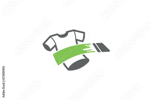 Creative T-shirt Silkscreen Logo Symbol Vector illustration