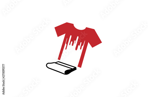 Creative T-shirt Silkscreen Logo Symbol Vector illustration