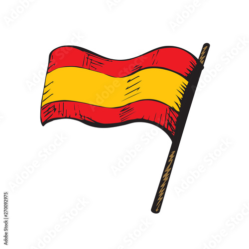 Flag. Vector drawing photo