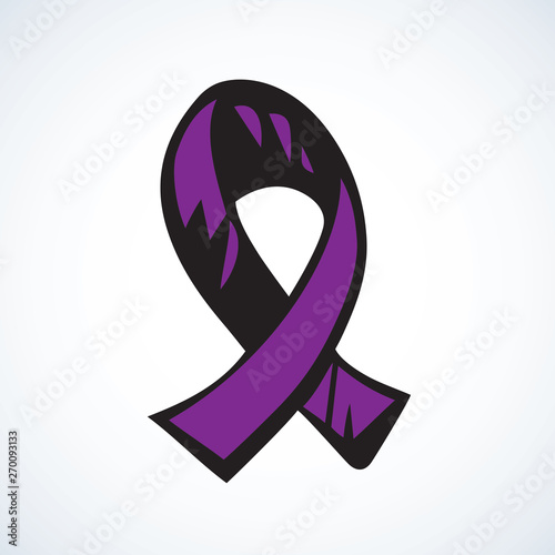 Aid ribbon logo. Vector drawing