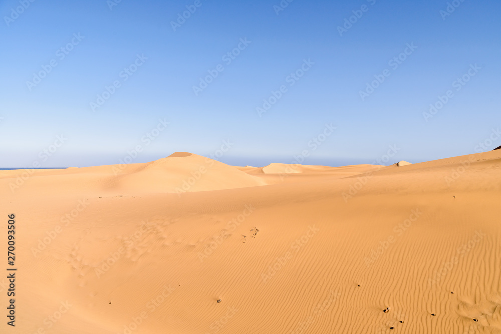 The sands of Maspalomas. Beautyful dunes in the south of Gran Canaria