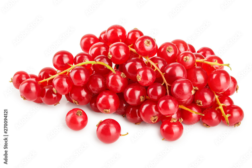 Red currant berry isolated on white background Red currant berry isolated on white background