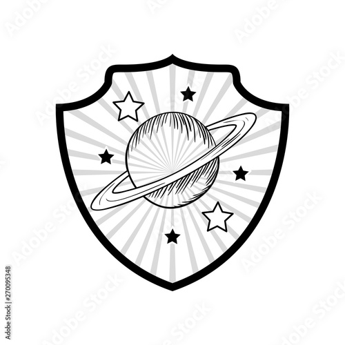 frame with planet of the solar system