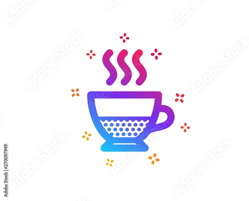 Doppio coffee icon. Hot drink sign. Beverage symbol. Dynamic shapes. Gradient design doppio icon. Classic style. Vector