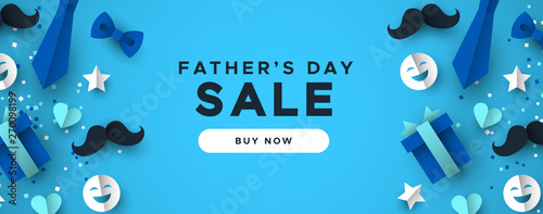 Fathers Day sale web banner for special discount