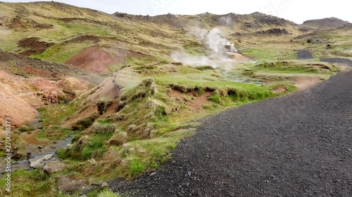 hiking in beautiful iceland mountains