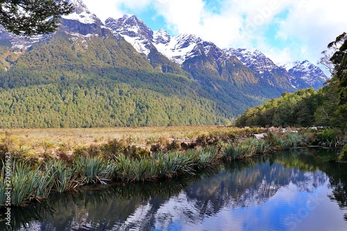 Tranquility- reflections view of Fiordland taken at Milford Sound, New Zealand © Chetna