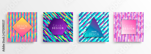 Abstract gradient background template design set